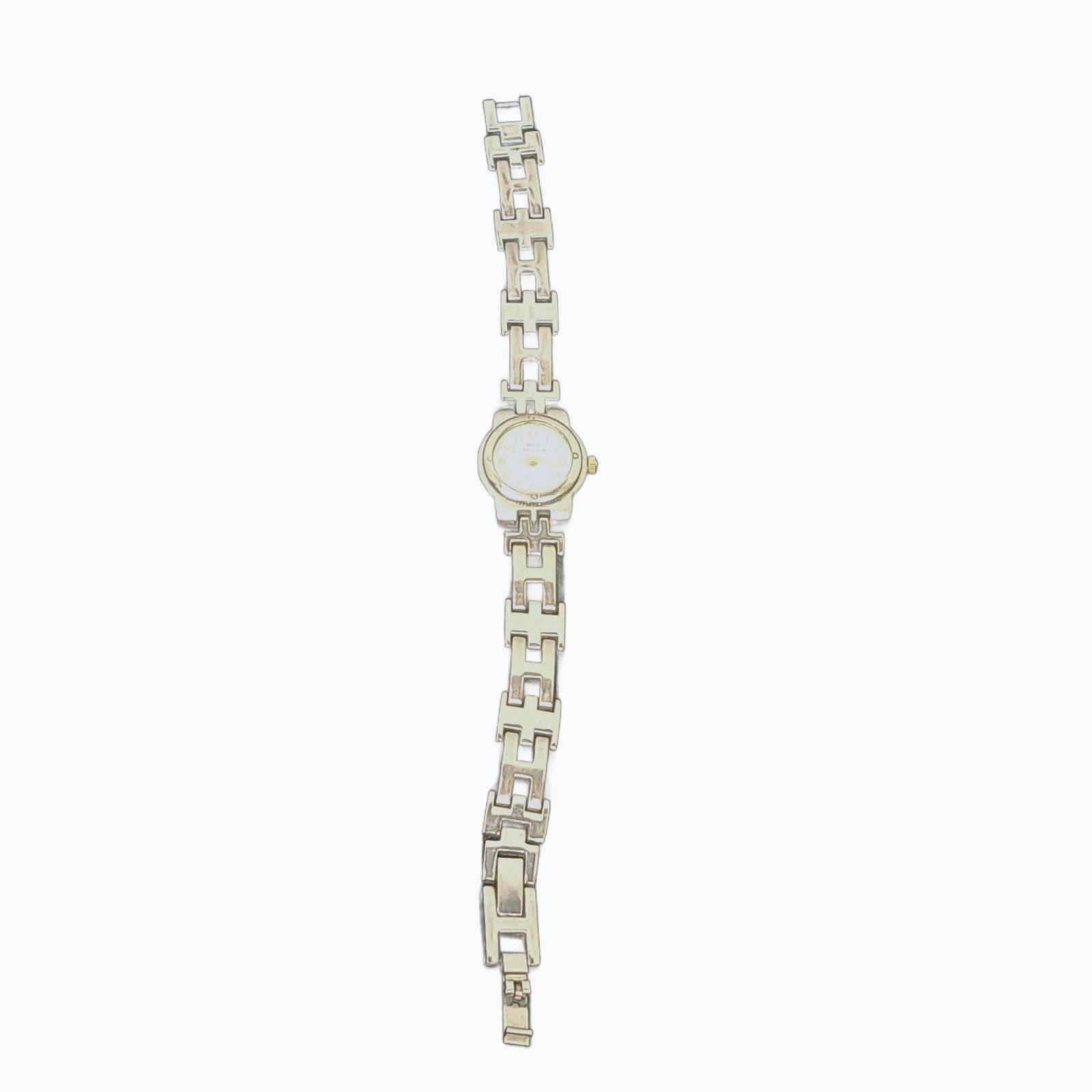 Bay Studios Silver Bracelet Watch Works Needs Battery Clasp